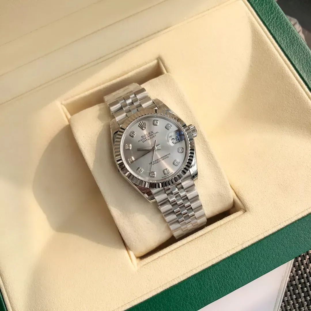 롤렉스 31mm 오이스터 자동 여성용 메탈 시계 상세 이미지 3