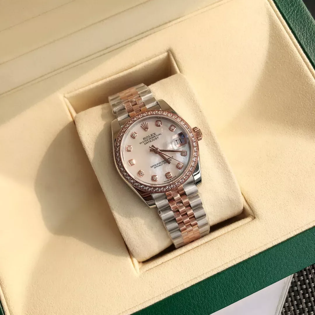 롤렉스 31mm 오이스터 자동 여성용 메탈 시계 상세 이미지 3