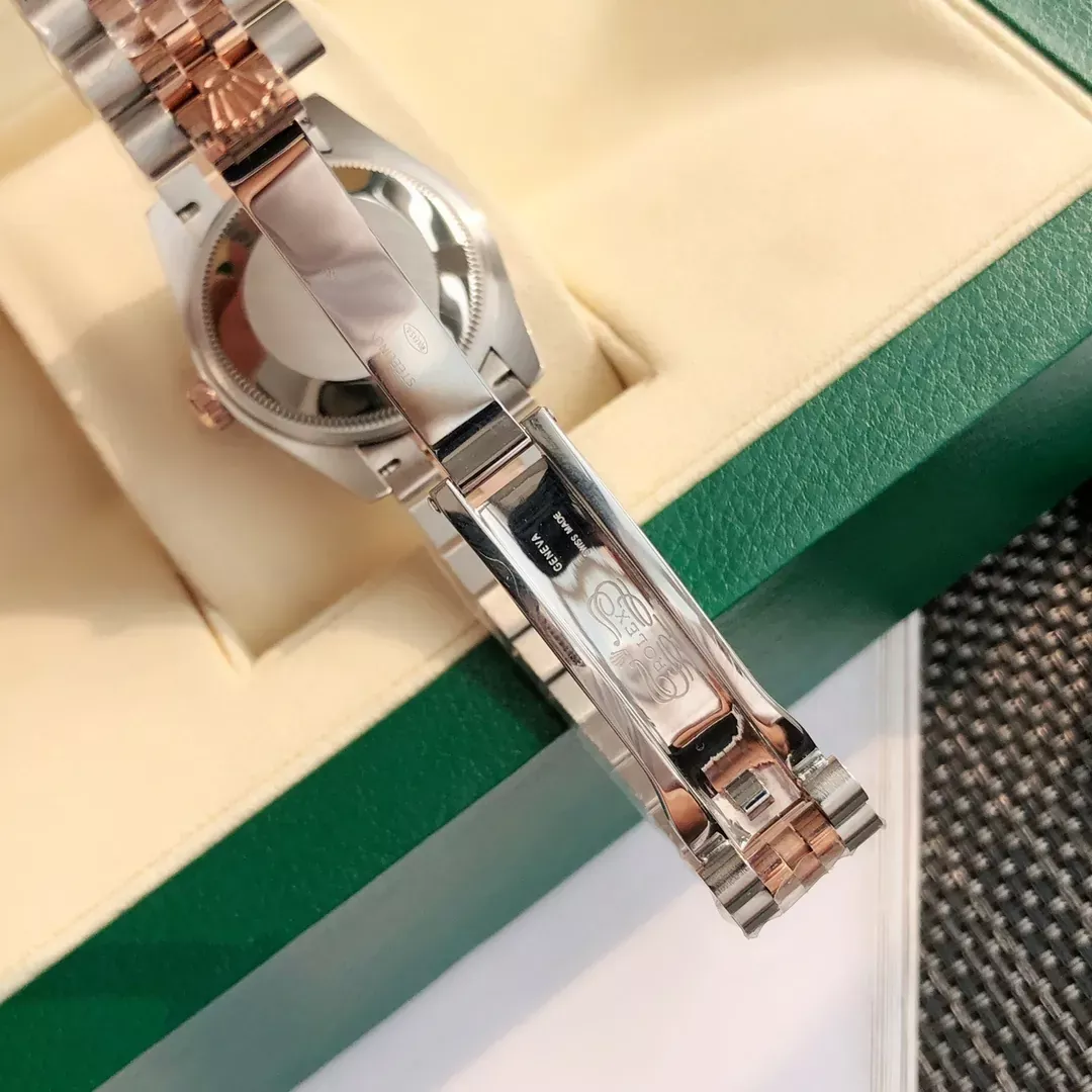 롤렉스 31mm 오이스터 자동 여성용 메탈 시계 상세 이미지 9
