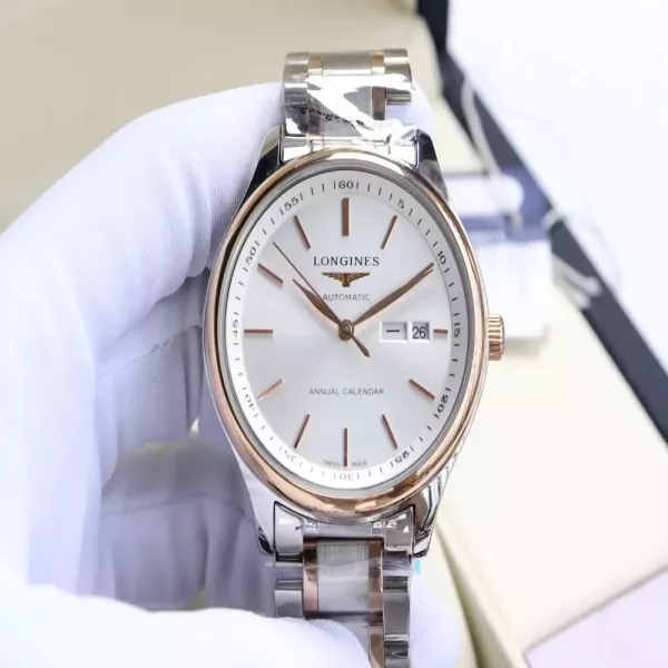론진 자동 기계식 40mm 남성용 메탈 시계