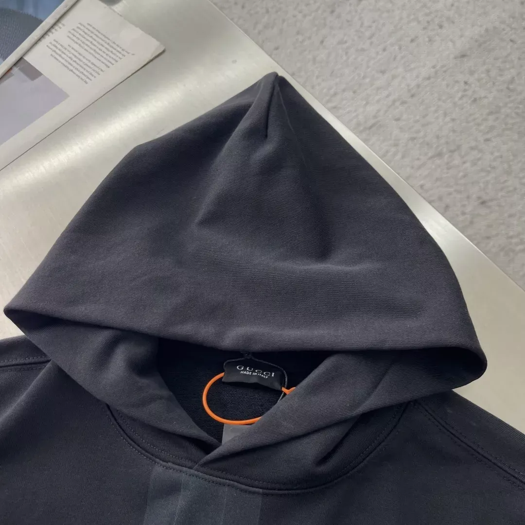 구찌 로고 테이프 루즈핏 남녀공용 후드 티셔츠 상세 이미지 4