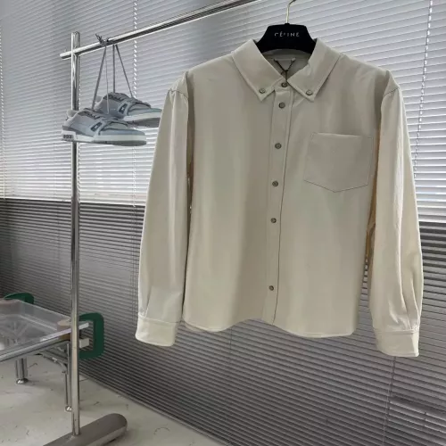 루이비통 자수 로고 혼합 가죽 남녀공용 셔츠 재킷