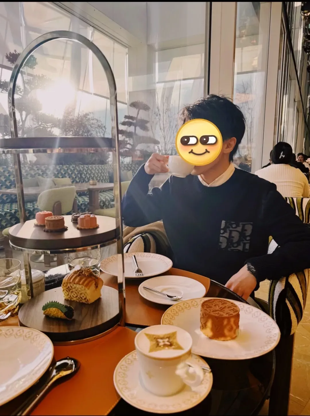 디올 자카드 장식 코튼 남녀공용 긴소매 니트 상세 이미지 12