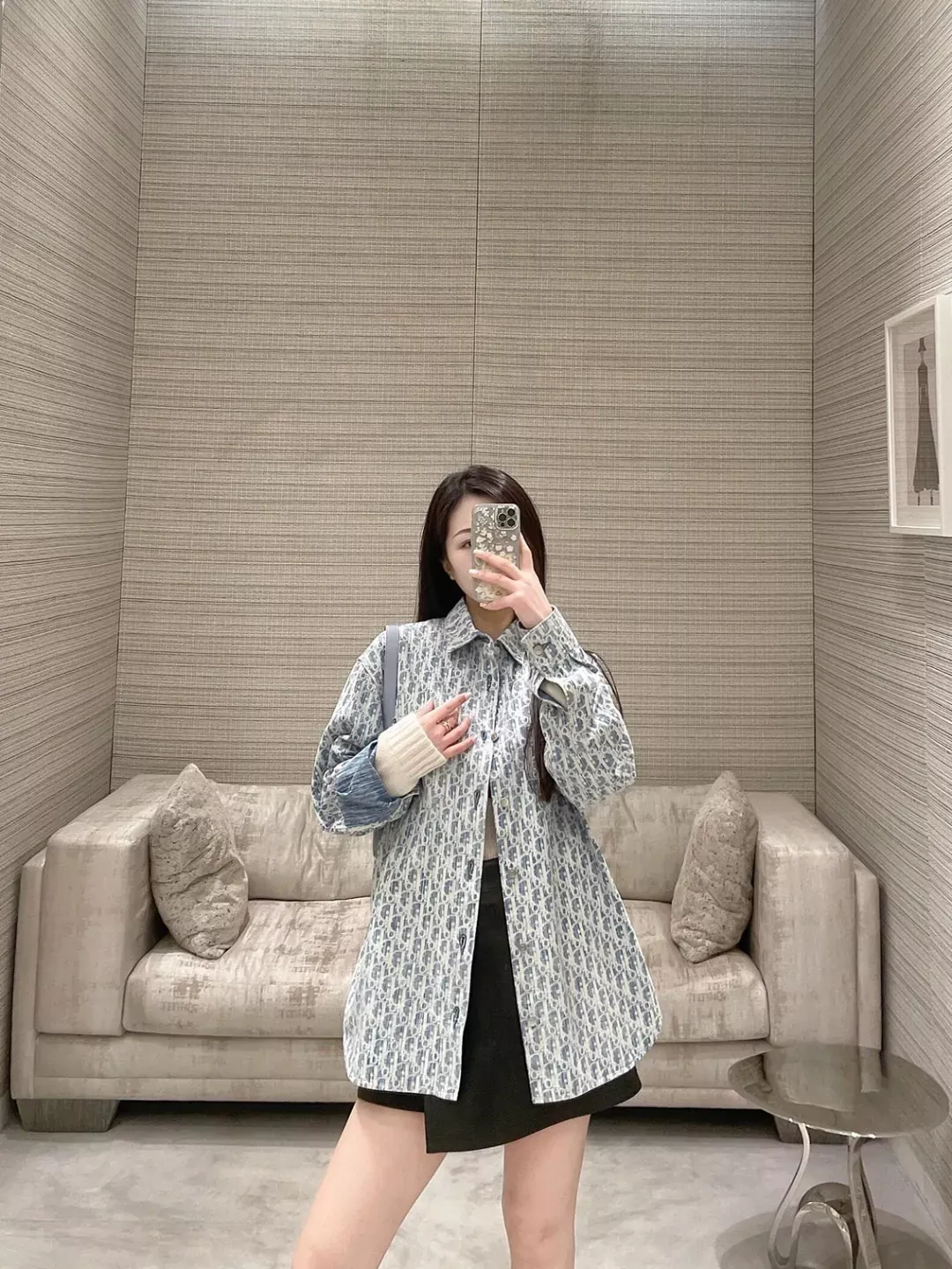 디올 오블리크 자카드 데님 셔츠 상세 이미지 13