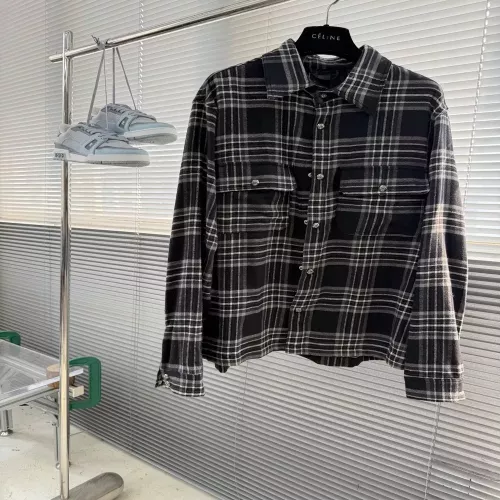 크롬하츠 체크 플란넬 오버핏 남녀공용 셔츠 재킷