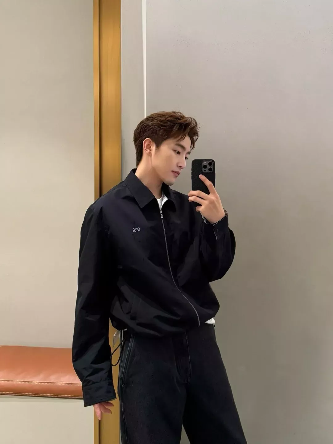 로에베 로고 자수 코튼 혼방 남녀공용 집업 재킷 상세 이미지 18
