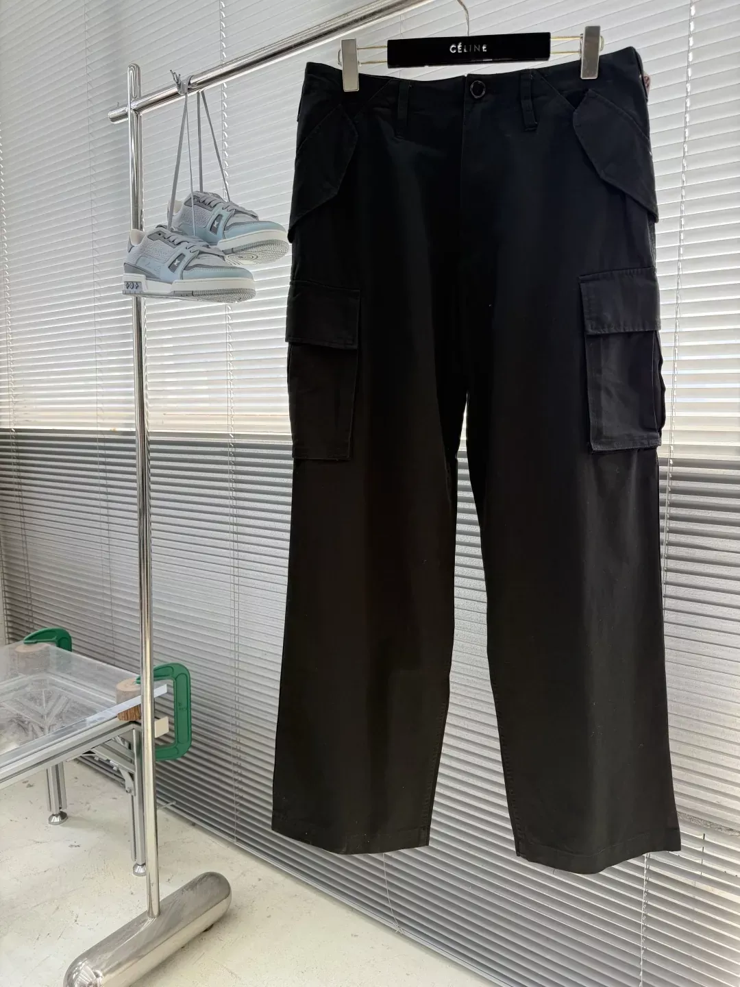 버버리 공방 스타일 스트링 남녀공용 캐쥬얼 팬츠 상세 이미지 1