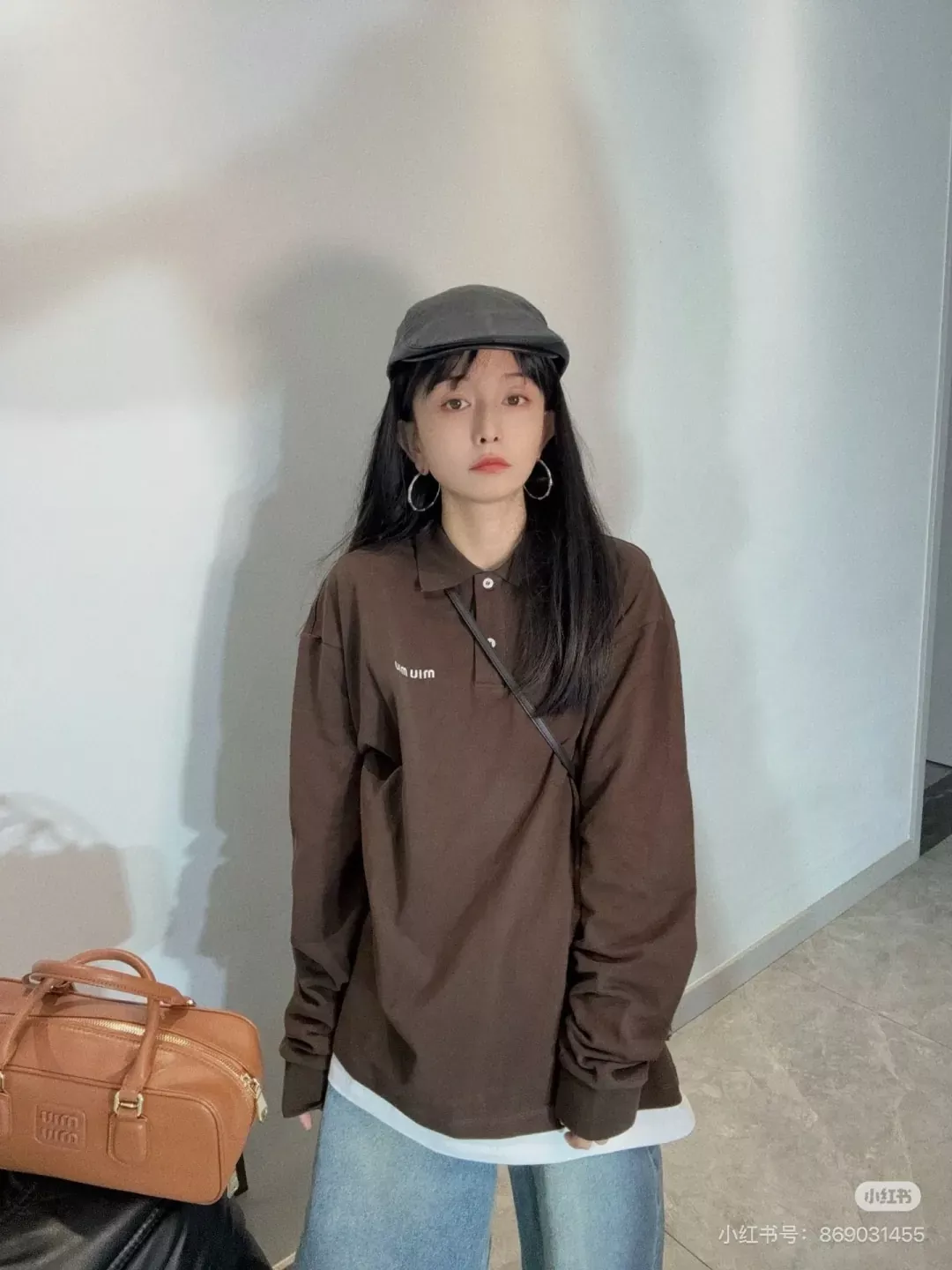 미우미우 자수 로고 긴소매 남녀공용 긴소매 티셔츠 상세 이미지 13