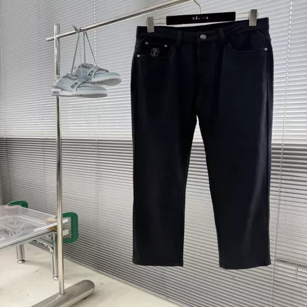 브루넬로쿠치넬리 블랙 스트레이트 데님 팬츠