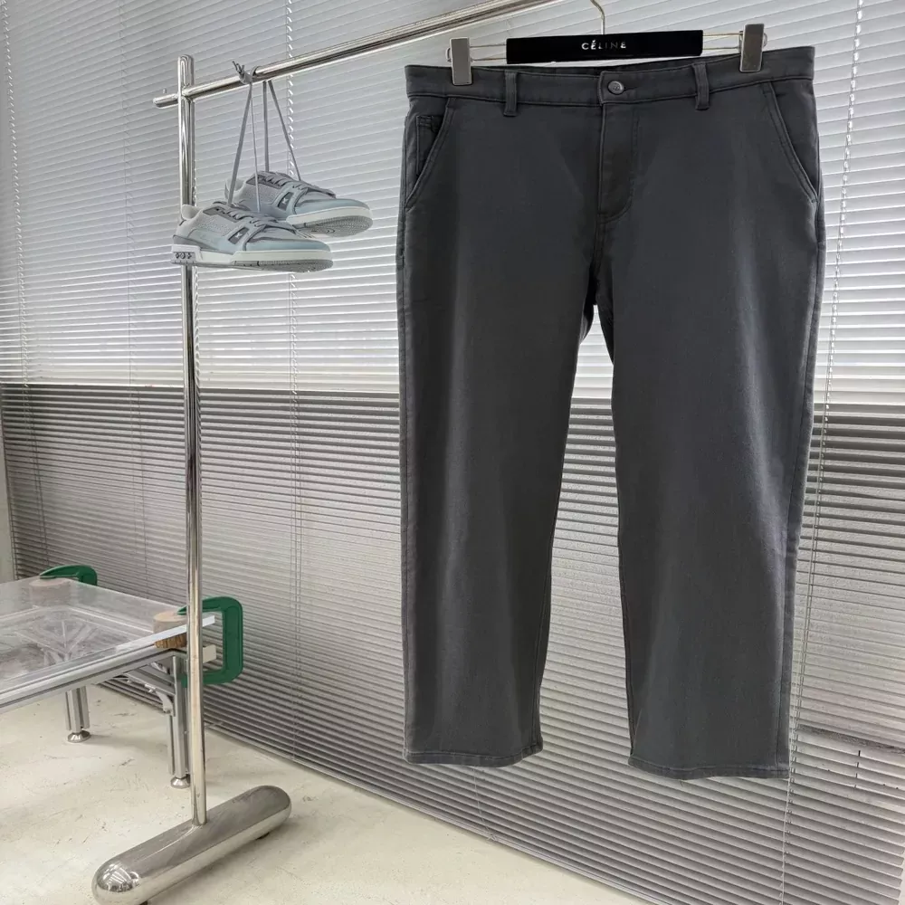 브루넬로쿠치넬리 코튼 혼방 와이드 남녀공용 슬렉스 팬츠