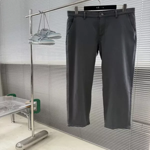 브루넬로쿠치넬리 코튼 혼방 와이드 남녀공용 슬렉스 팬츠