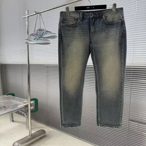 브루넬로쿠치넬리 워시드 레귤러 핏 남녀공용 데님 팬츠