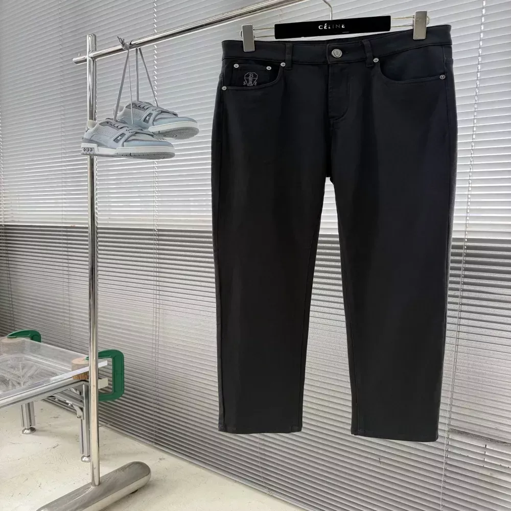 브루넬로쿠치넬리 코튼 블렌드 스트레이트 남녀공용 캐쥬얼 팬츠