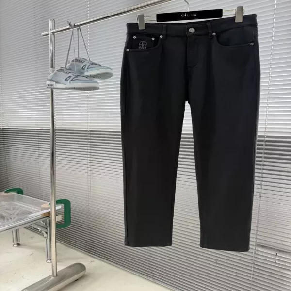 브루넬로쿠치넬리 코튼 블렌드 스트레이트 남녀공용 캐쥬얼 팬츠