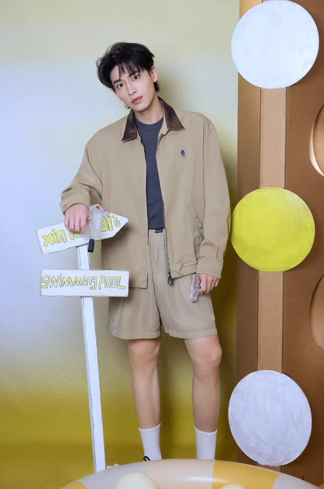 프라다 배색 가죽 카라 남녀공용 집업 재킷 상세 이미지 26