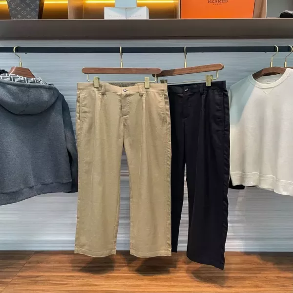로로피아나 클래식 자수 직통핏 남녀공용 캐쥬얼 팬츠