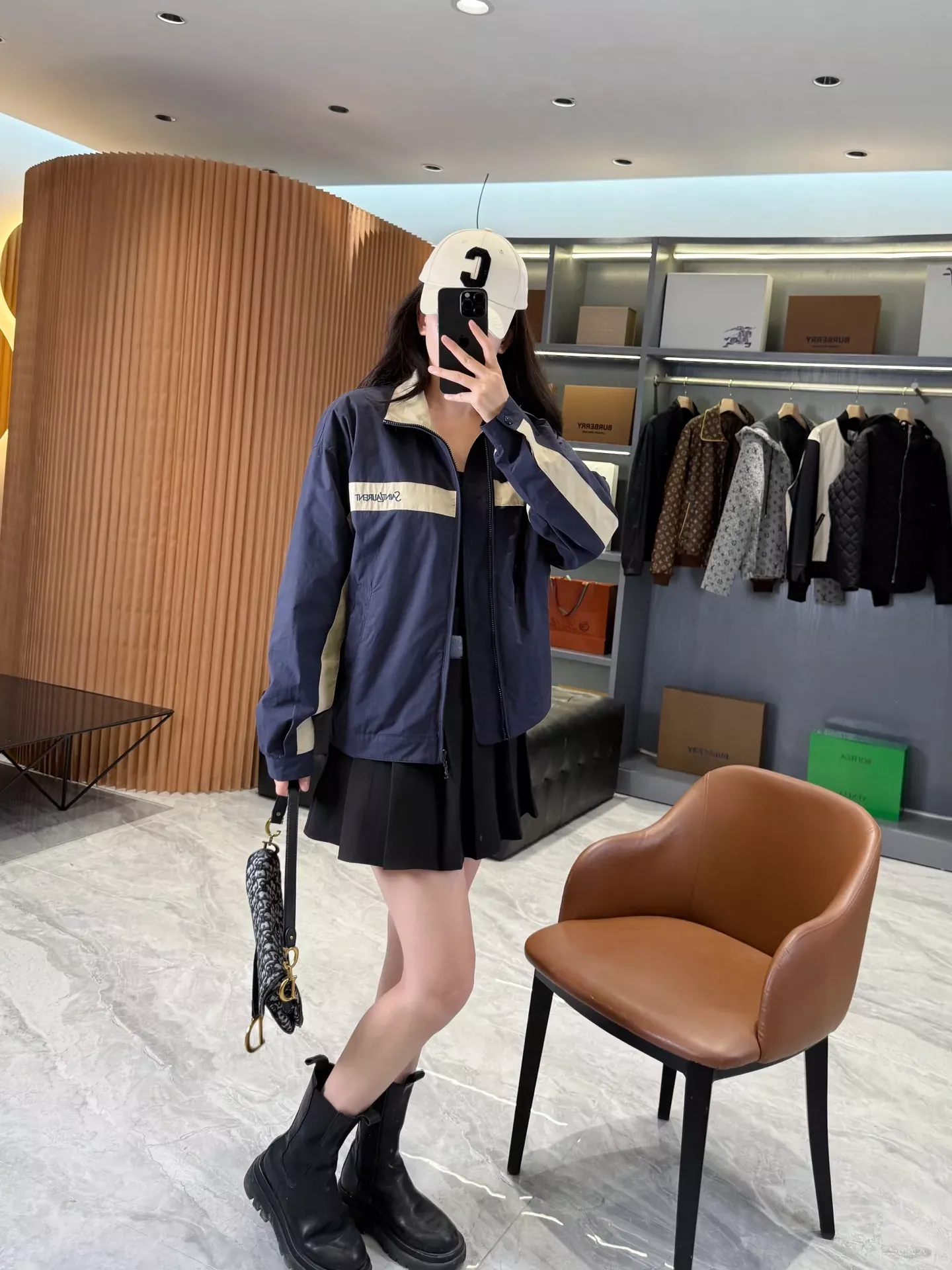 입생로랑 배색 코튼 캔버스 집업 재킷 상세 이미지 46
