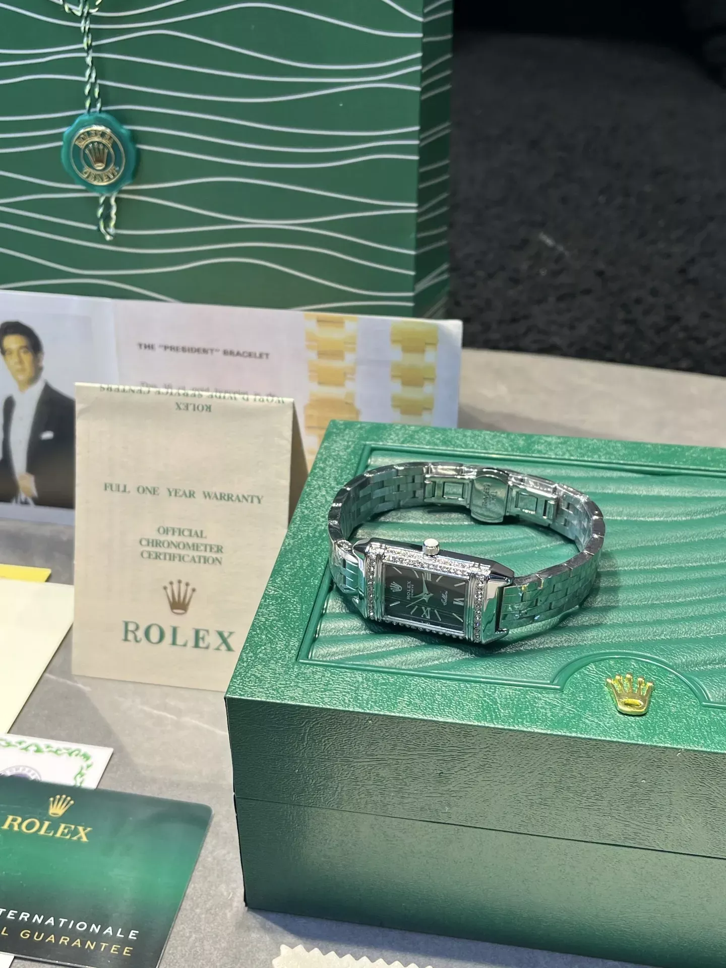 롤렉스 세라믹 베젤 쿼츠 여성용 메탈 시계 상세 이미지 3
