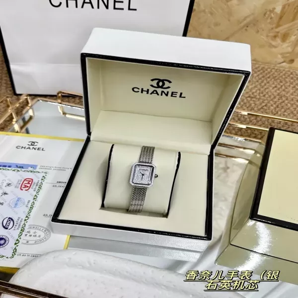 샤넬 메탈 스틸 쿼츠 여성용 메탈 시계