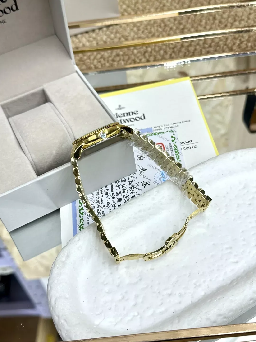 비비안웨스트우드 35mm 중성 디자인 남녀공용 메탈 시계 상세 이미지 5