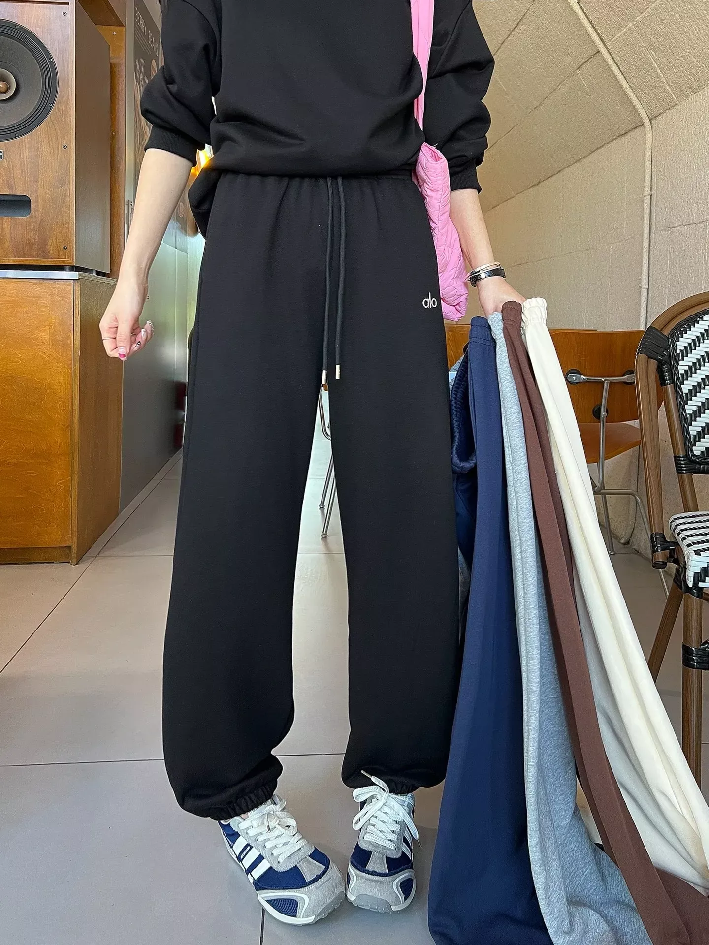 알로요가 코튼 테리 조거 여성용 트레이닝 팬츠 상세 이미지 20