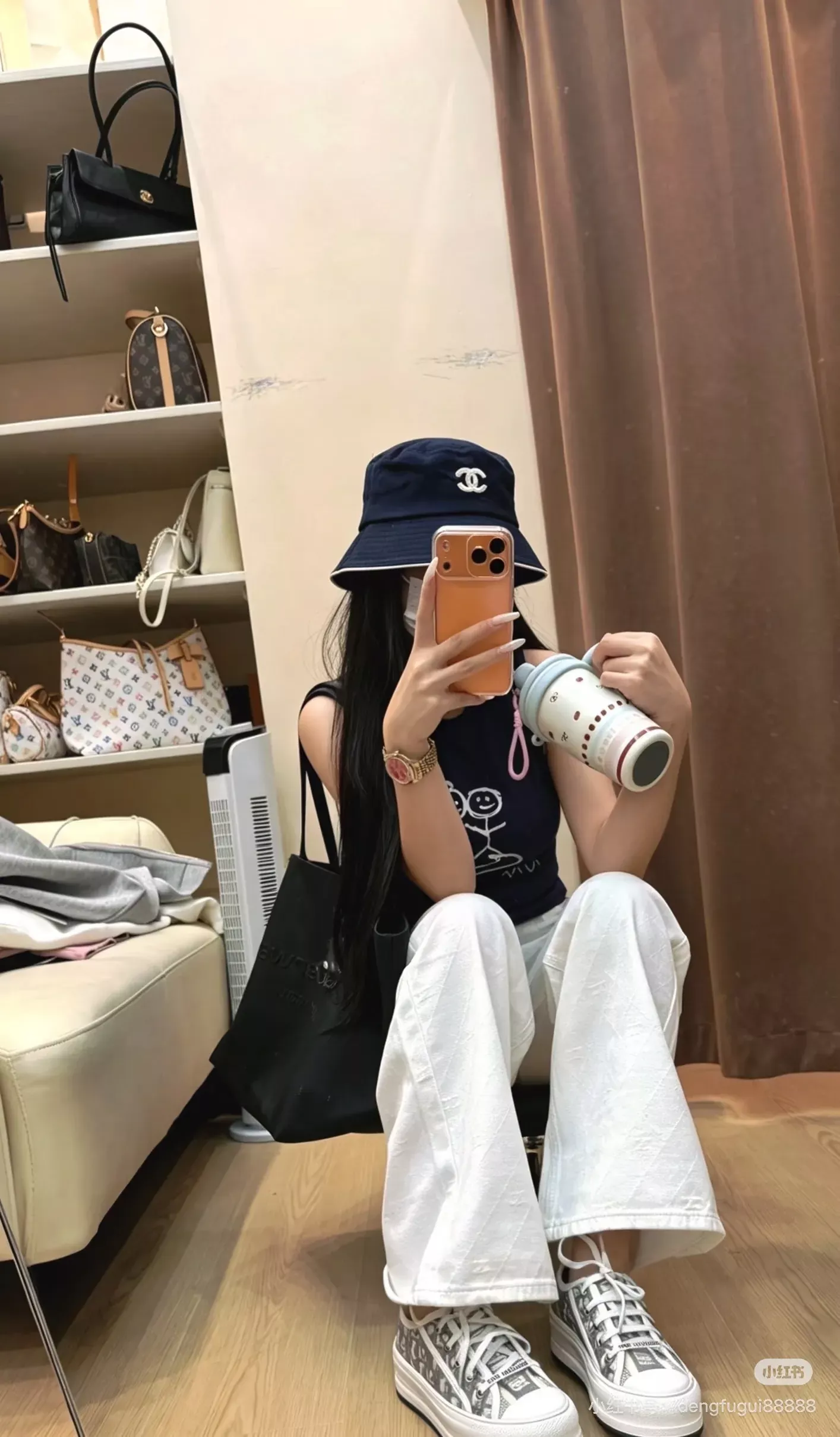 어반소피스티케이션 스틱맨 프린트 크롭 여성용 탱크탑 상세 이미지 16