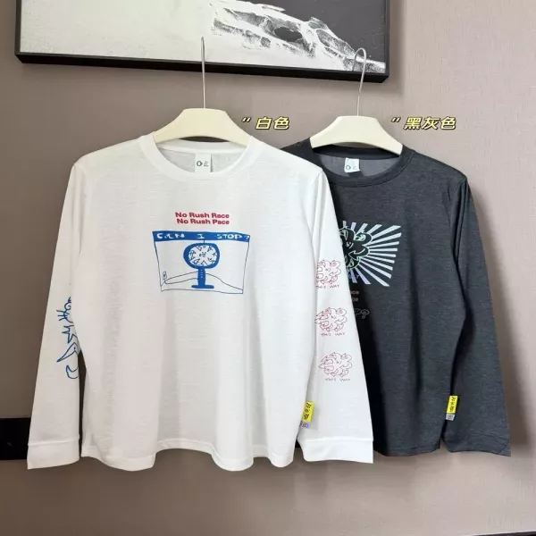 안코라우 아트 프린트 여성용 긴소매 티셔츠