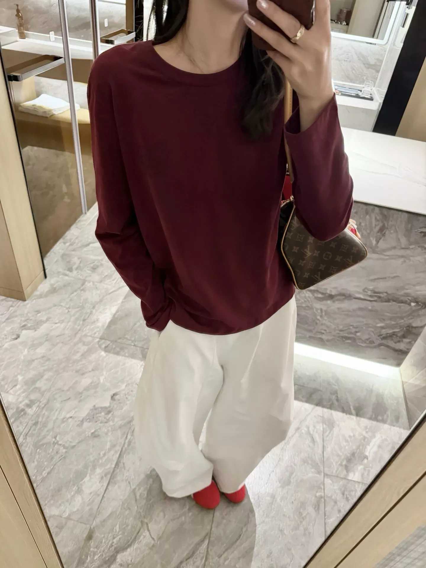 어반소피스티케이션 스틱 피규어 프린트 여성용 긴소매 티셔츠 상세 이미지 77