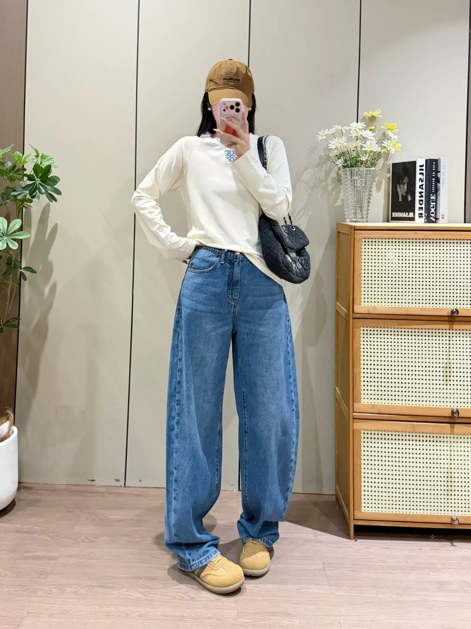 제이엔비와이 밴딩 바나나핏 여성용 데님 팬츠 상세 이미지 25
