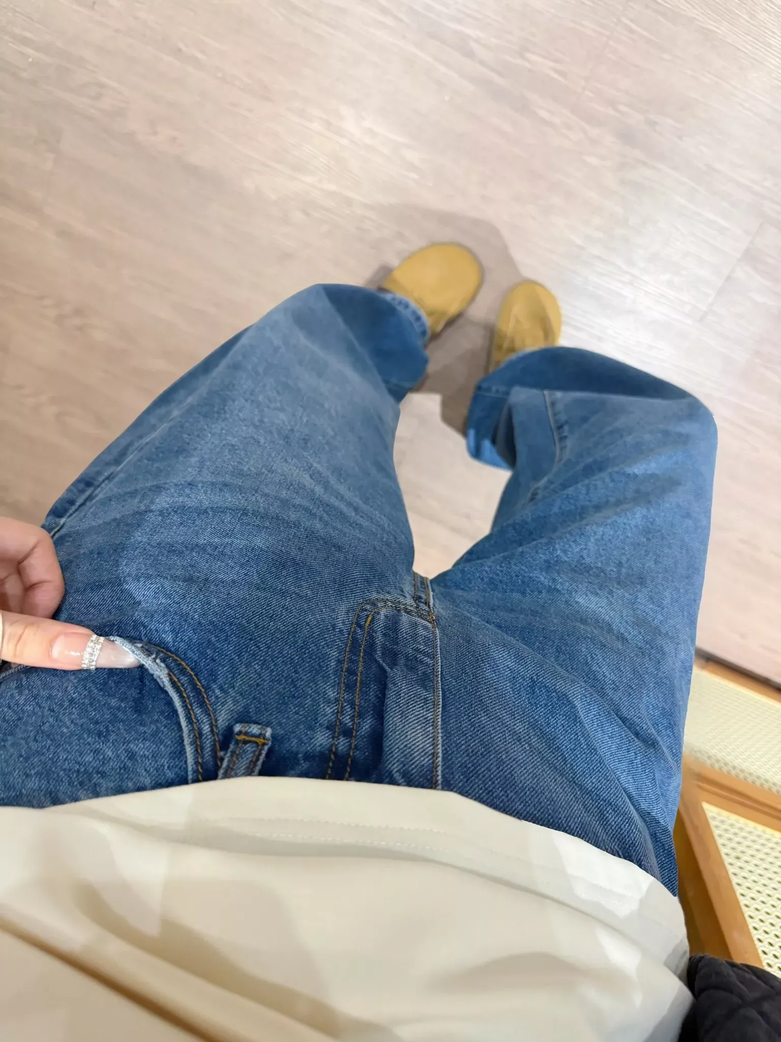 제이엔비와이 밴딩 바나나핏 여성용 데님 팬츠 상세 이미지 30