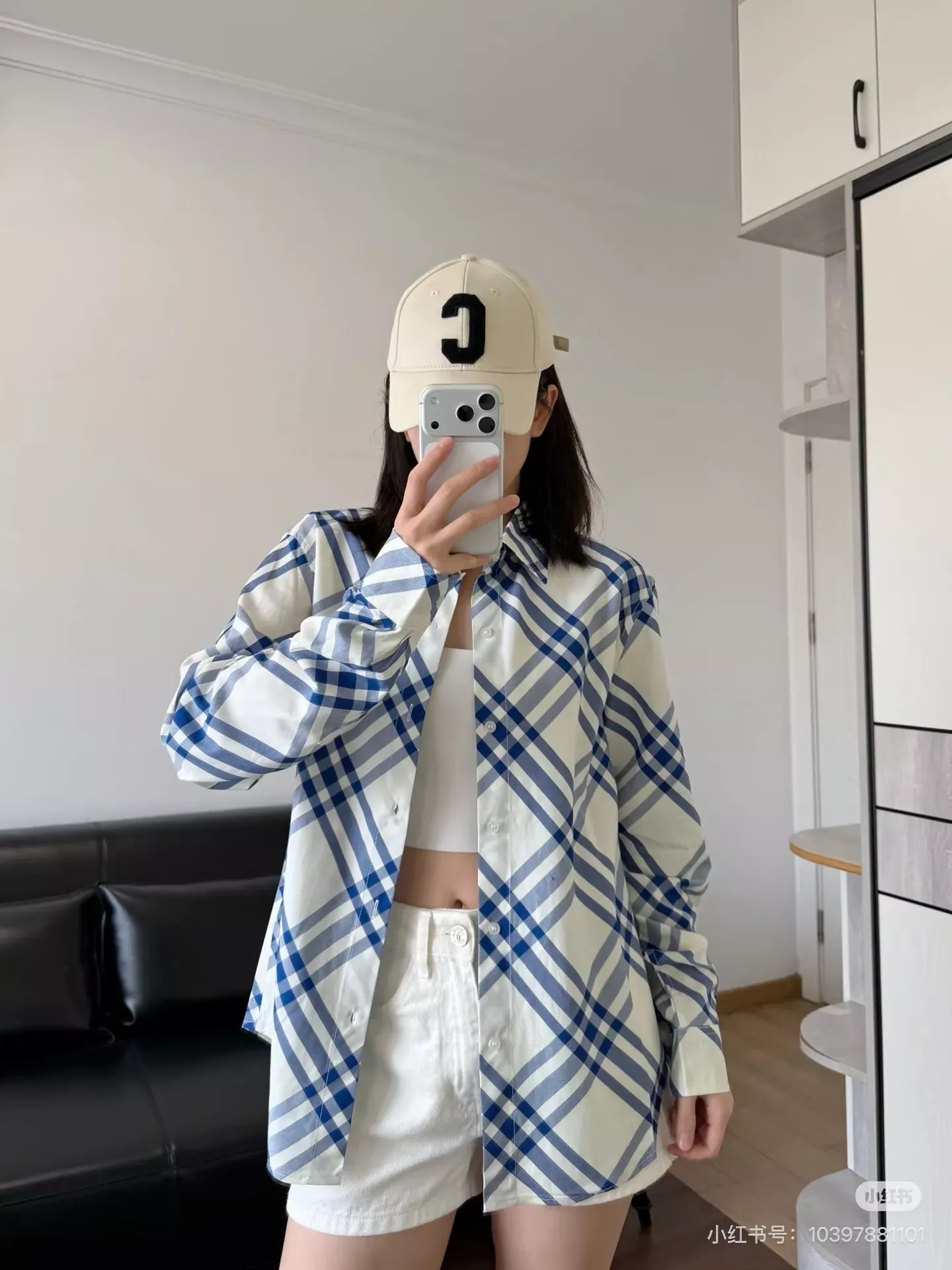 버버리 체크 코튼 버튼 남녀공용 긴소매 셔츠 상세 이미지 15