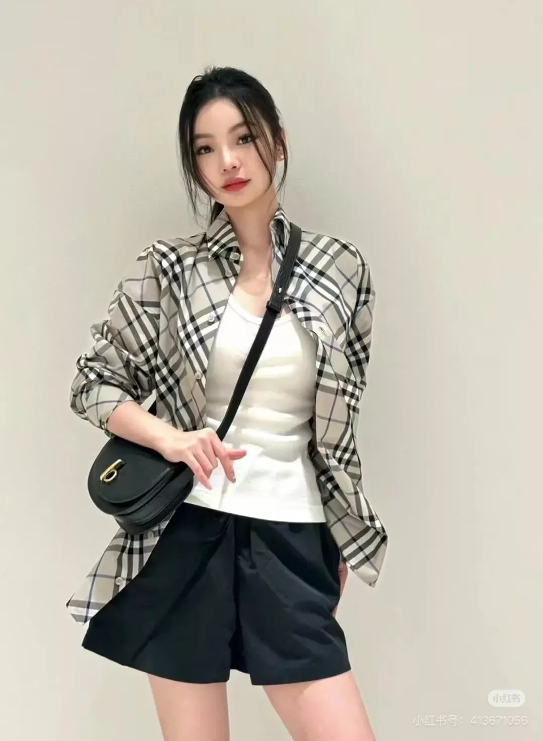 버버리 체크 코튼 버튼 남녀공용 긴소매 셔츠 상세 이미지 16