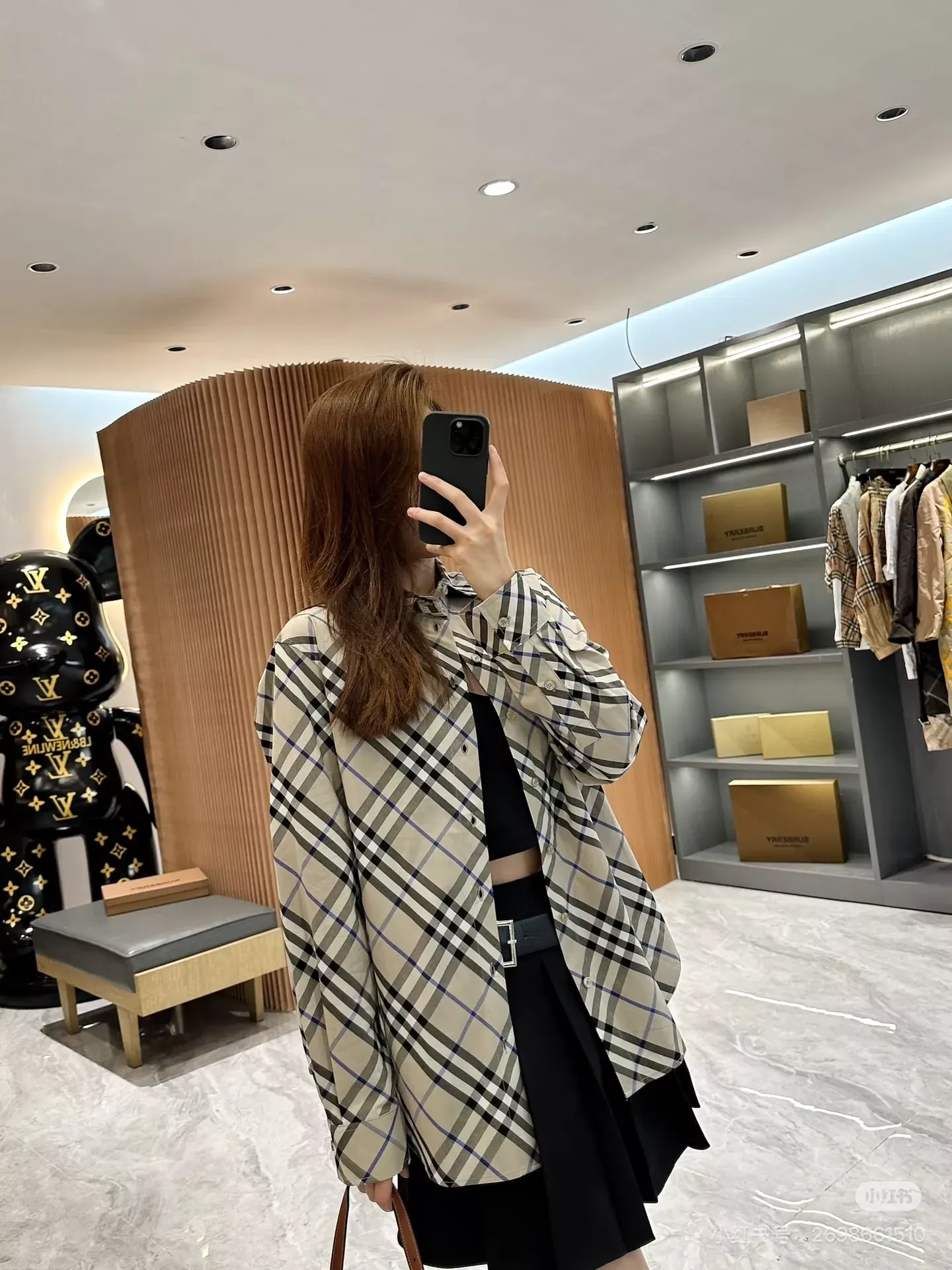버버리 체크 코튼 버튼 남녀공용 긴소매 셔츠 상세 이미지 22
