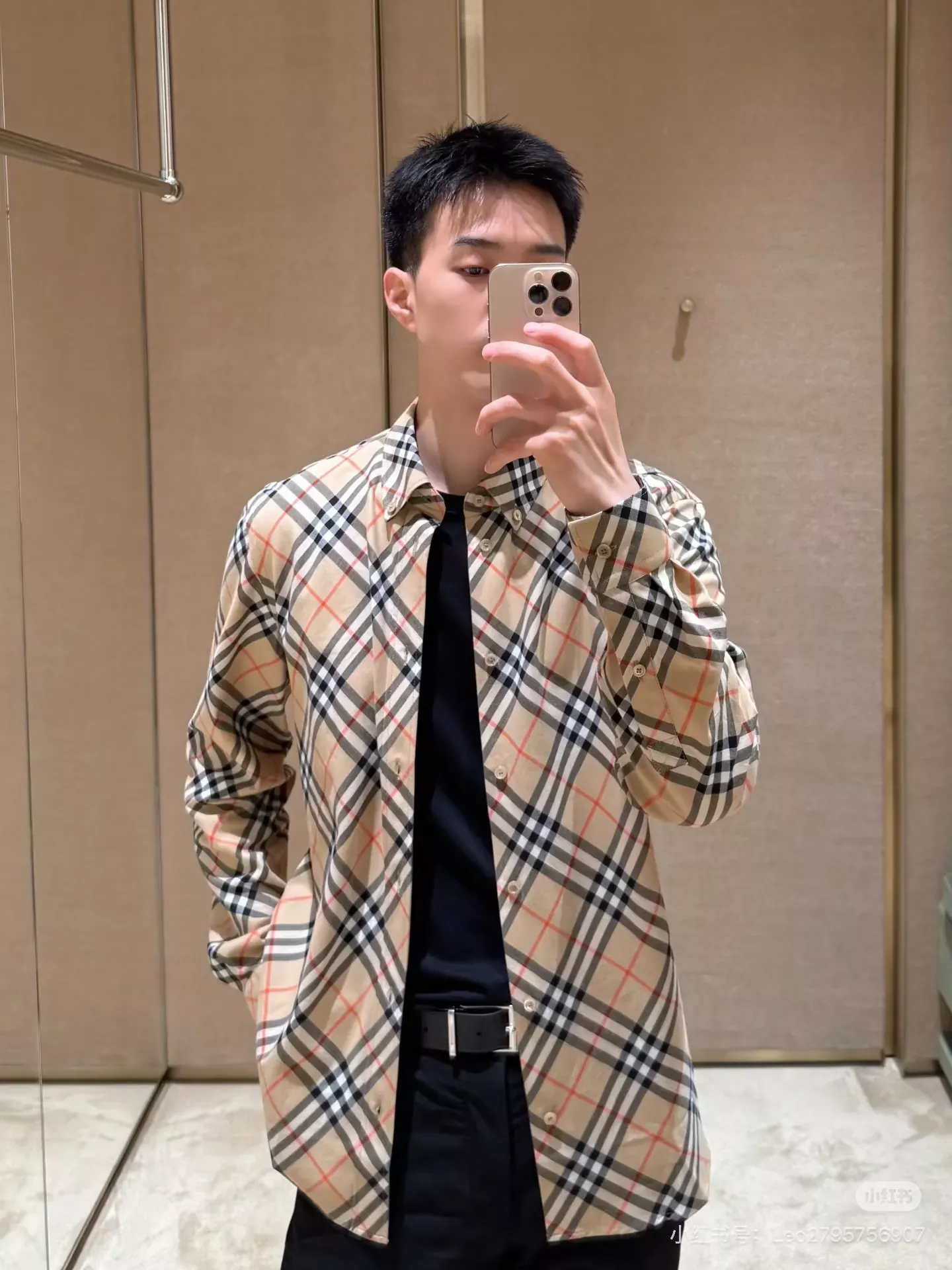 버버리 체크 코튼 버튼 남녀공용 긴소매 셔츠 상세 이미지 24