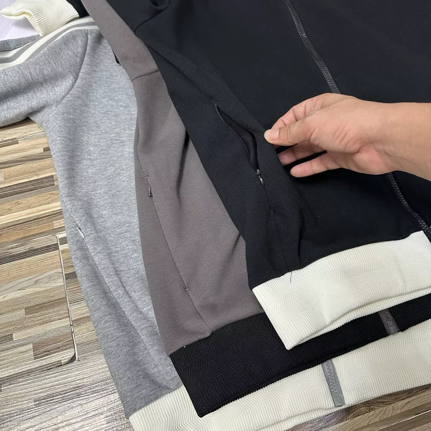 아디다스 와플 원단 오버핏 남녀공용 집업 재킷 상세 이미지 10