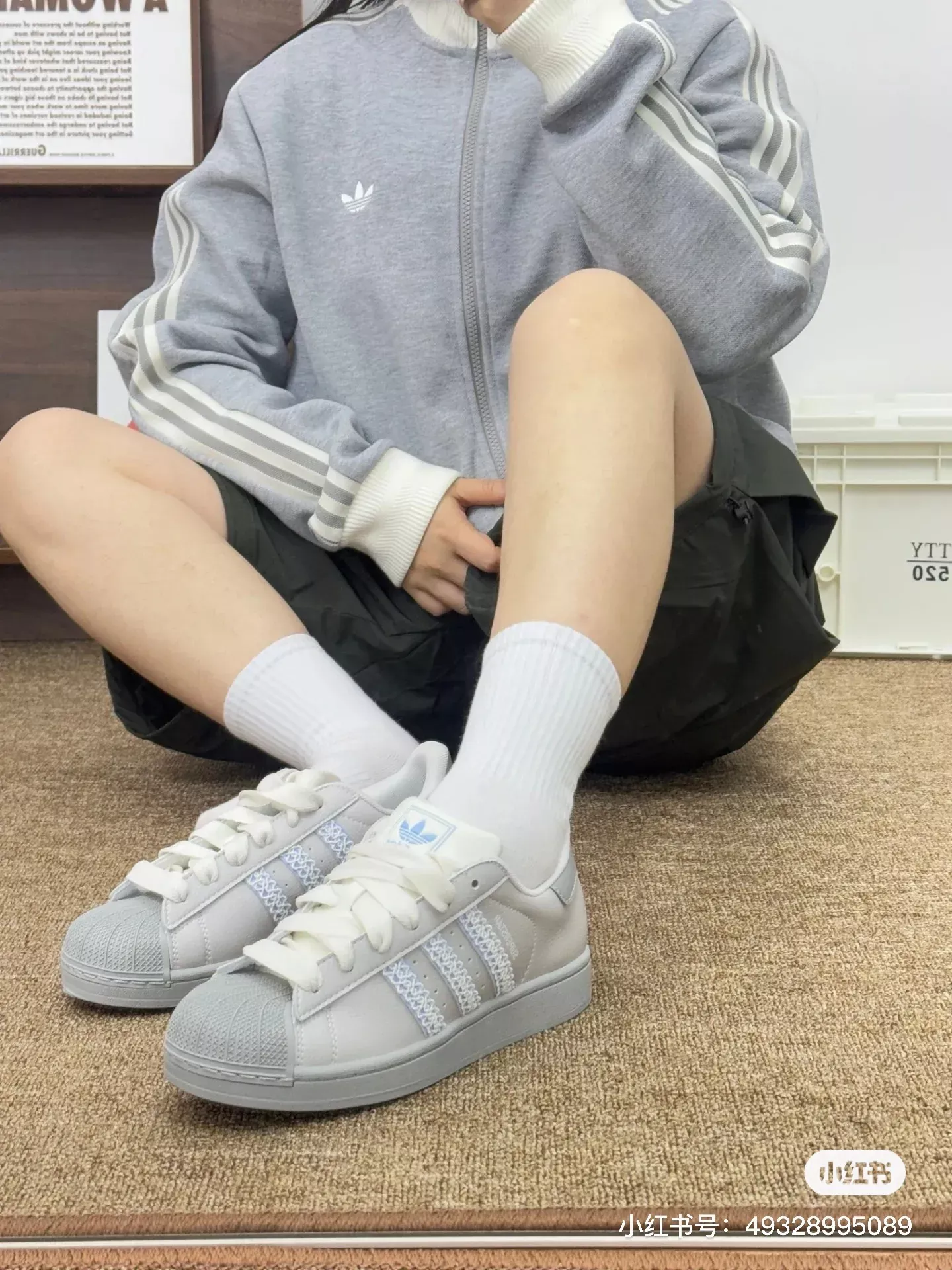 아디다스 와플 원단 오버핏 남녀공용 집업 재킷 상세 이미지 22