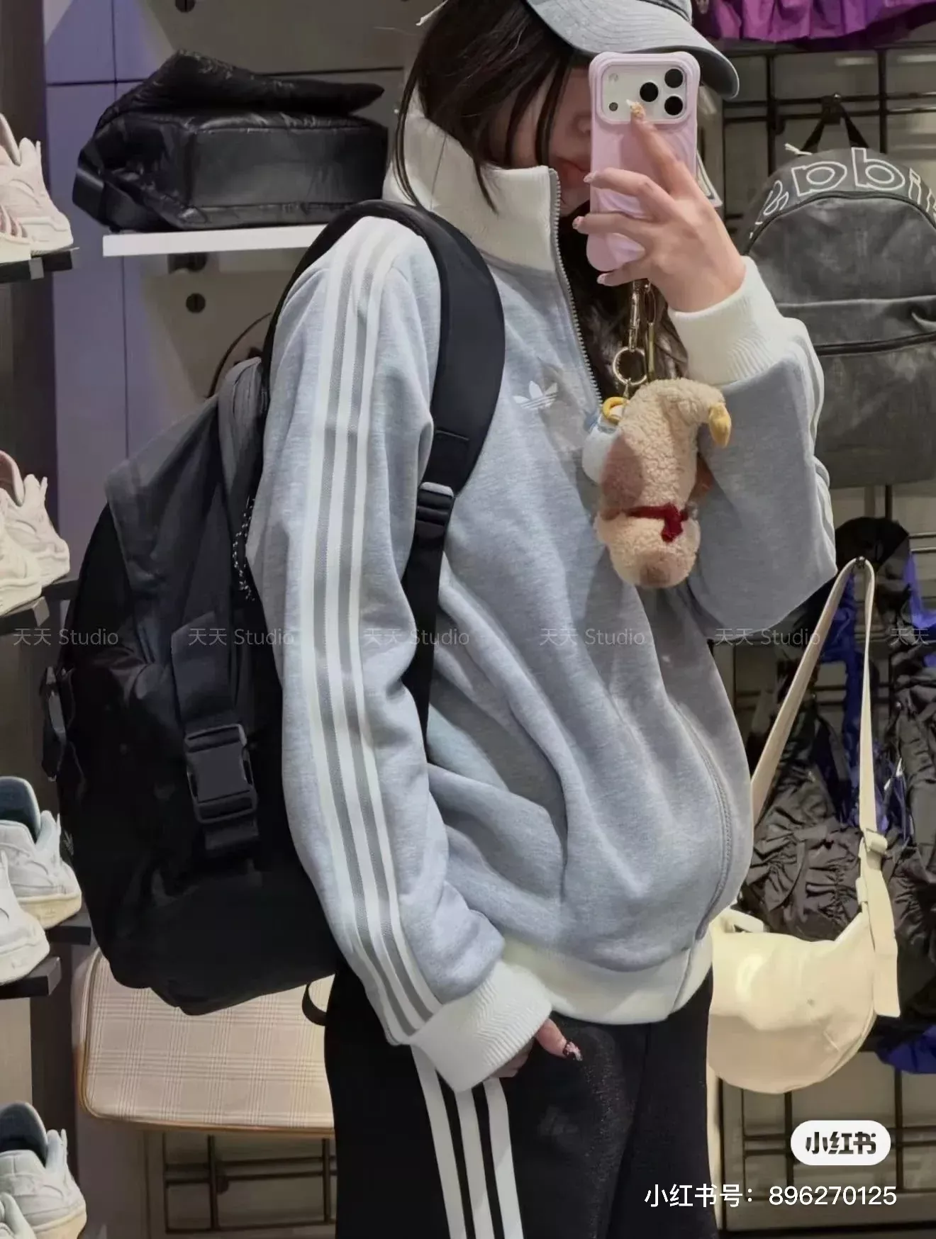 아디다스 와플 원단 오버핏 남녀공용 집업 재킷 상세 이미지 25