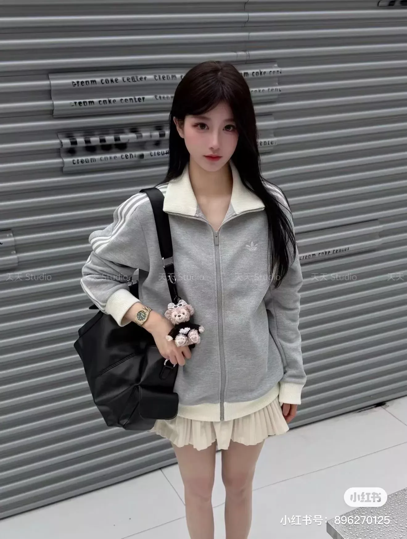 아디다스 와플 원단 오버핏 남녀공용 집업 재킷 상세 이미지 27