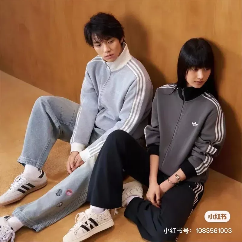 아디다스 와플 원단 오버핏 남녀공용 집업 재킷 상세 이미지 32