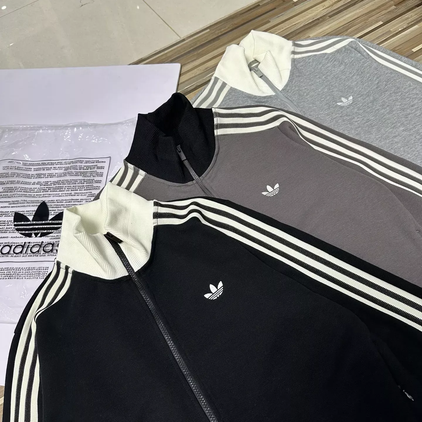 아디다스 와플 원단 오버핏 남녀공용 집업 재킷 상세 이미지 7
