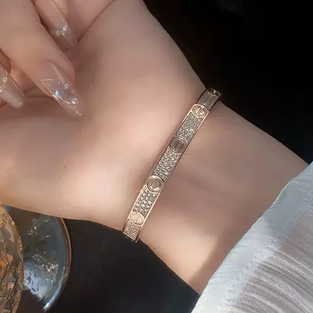 까르띠에 풀 다이아 로즈골드 팔찌 상세 이미지 12