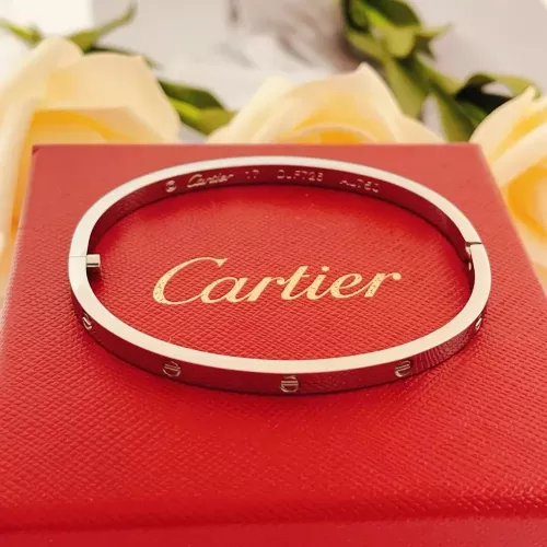 까르띠에 실버 광면 슬림 오픈형 팔찌