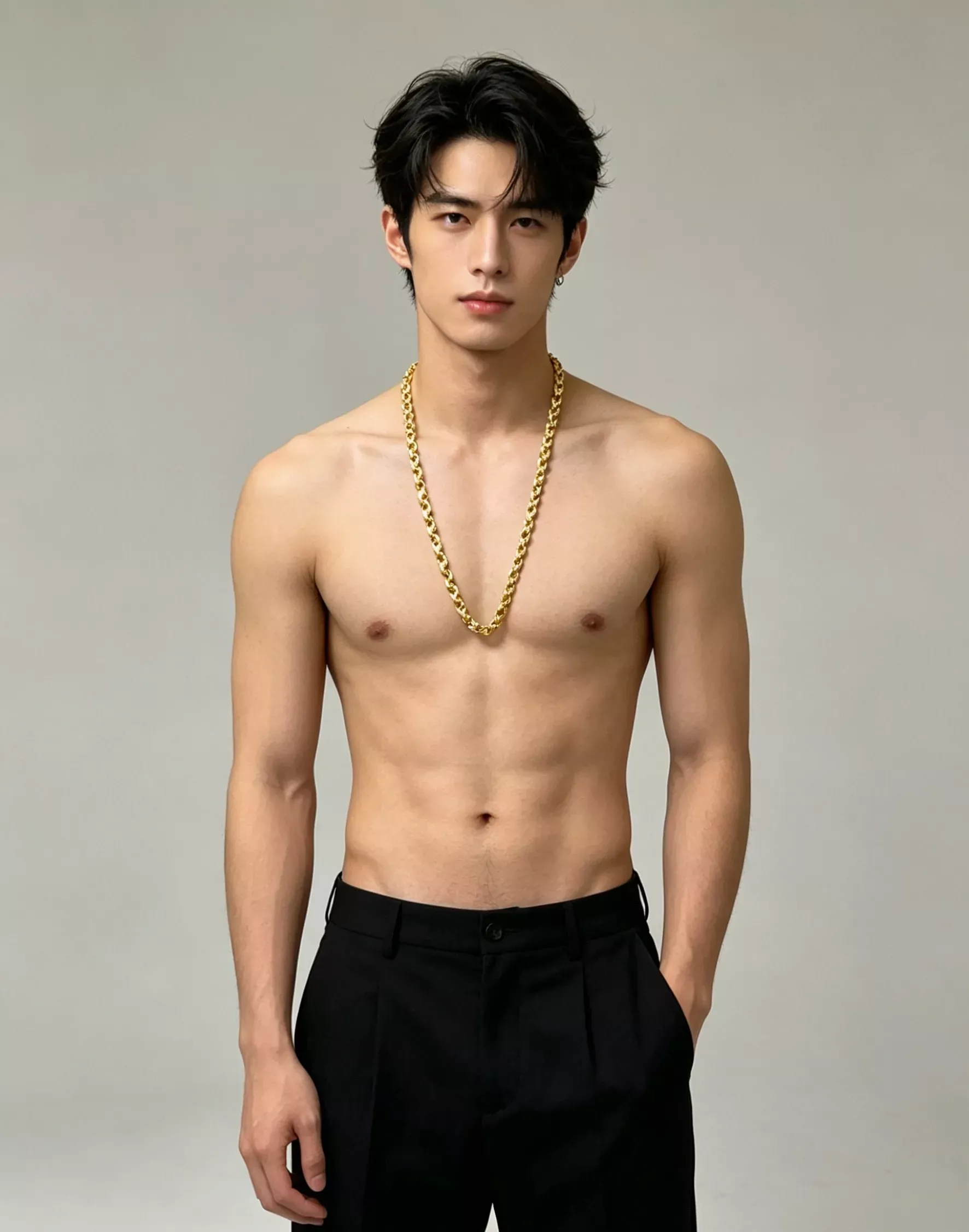 입생로랑 브이골드 체인 목걸이 상세 이미지 3