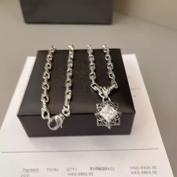 크롬하츠 실버톤 체인 목걸이