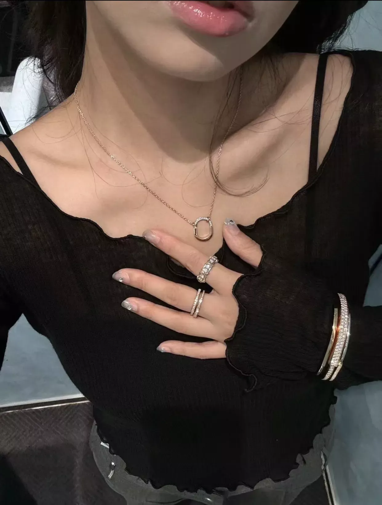 티파니앤코 실버톤 반다이아 U락 목걸이 상세 이미지 8