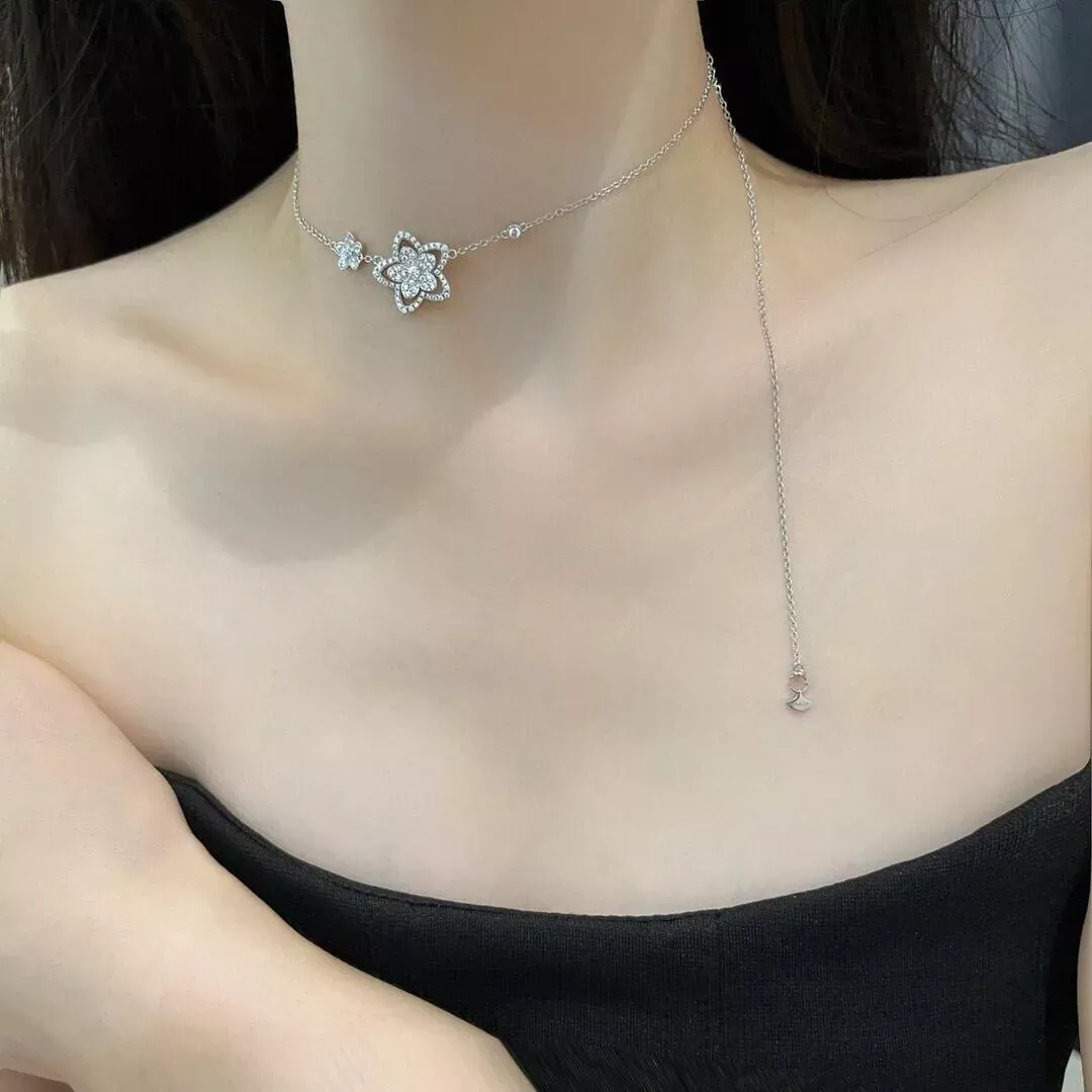 그라프 실버톤 큐빅 플라워 목걸이 상세 이미지 9