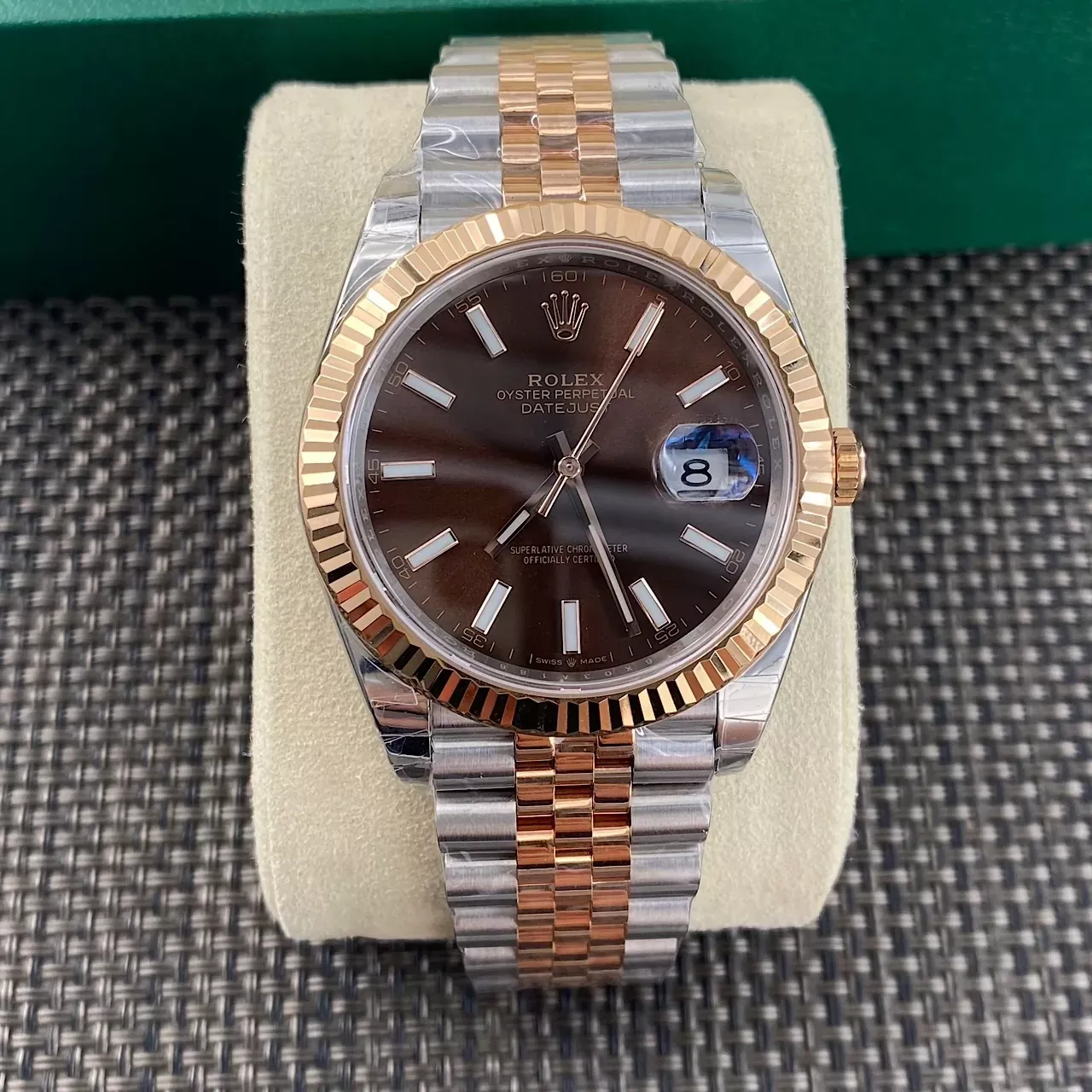롤렉스 커피 다이얼 36mm 남성용 메탈 시계 상세 이미지 6