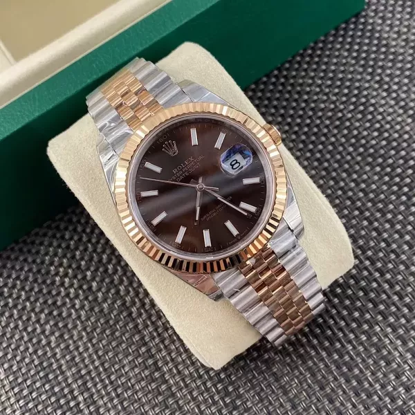 롤렉스 커피 다이얼 36mm 남성용 메탈 시계
