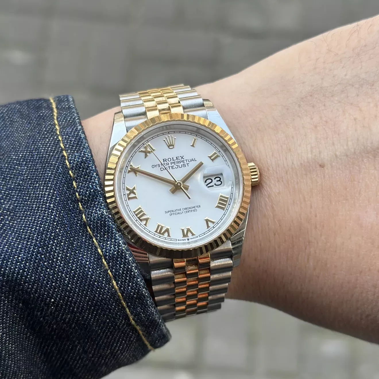 롤렉스 로마 다이얼 36mm 남성용 메탈 시계 상세 이미지 13
