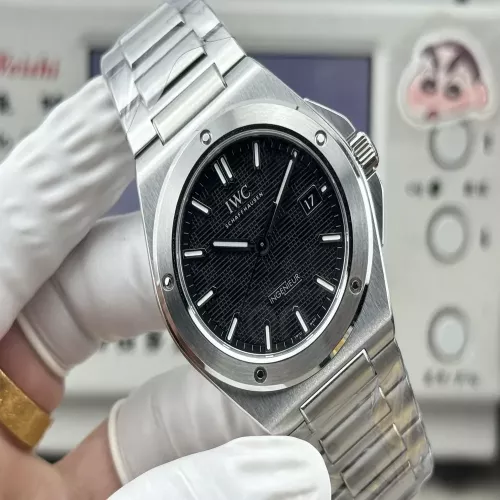 IWC샤프하우젠 격자 다이얼 자동 기계식 남성용 메탈 시계